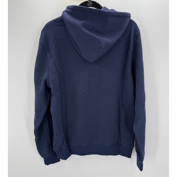 Mitchell & Ness Box Logo Hoodie Sweatshirt Branded Navy Blue Mens Size Large New - Picture 6 of 10
